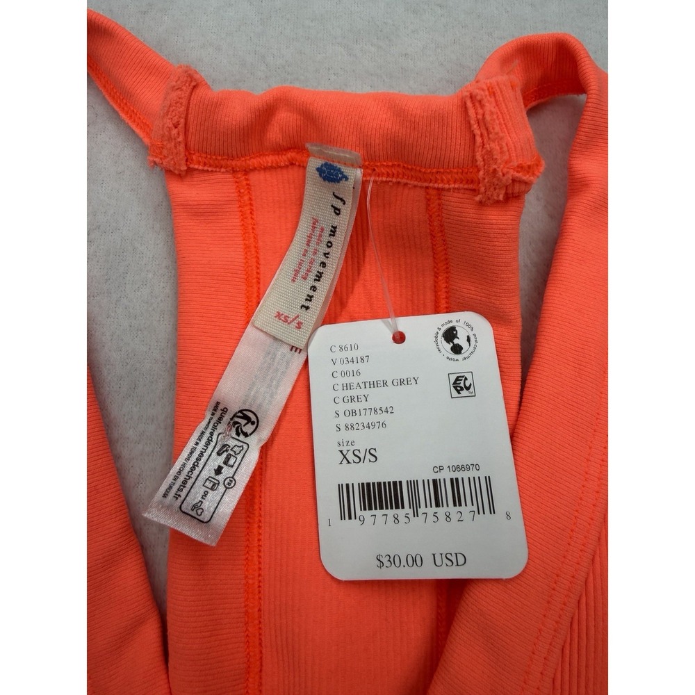 Free People Movement Women's All Clear Cami Neon Coral XS/S NWT *read - Picture 4 of 7
